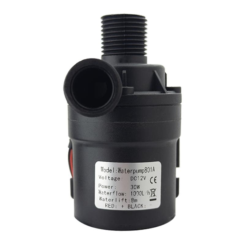 Silent DC12V Brushless Motor DC24V 1000L/H 8M Head 1/2" Waterproof Submersible Pump Fountain Water Heater Shower Booster Pump
