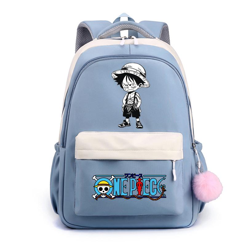 Аниме One Piece Классический Kawaii Рюкзак Милый Мягкий Рюкзак Печатный Мальчик Девочка Школьный Ранец Повседневный Портфель Для Мужчин Женщин Дорожная Сумка Для Отдыха Рюкзак Mochila