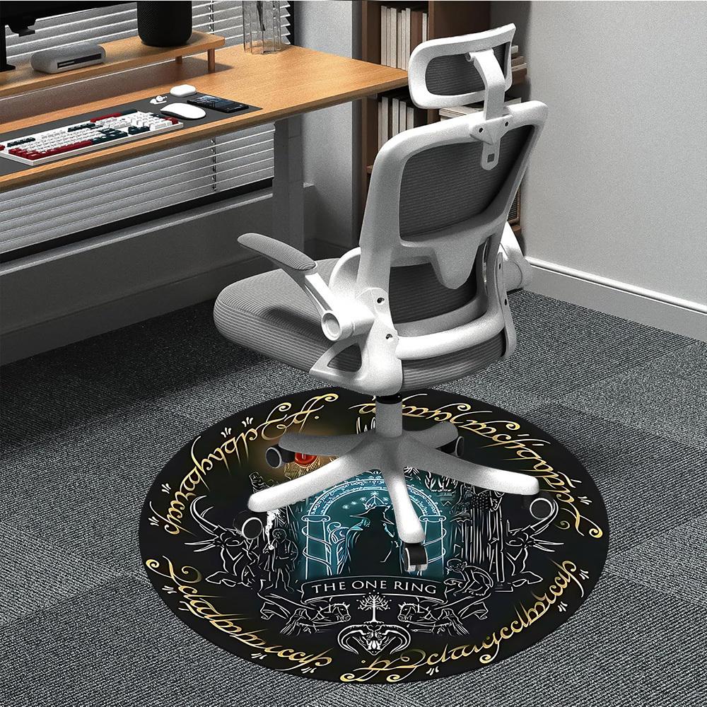 1PC The One Ring Office Round Rug, Non-slip, Soft and Durable Office Rug for Interior Decoration, Perfect for Office yy250915135