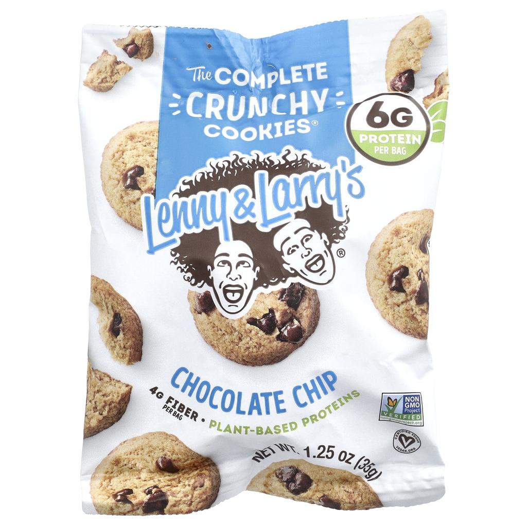 Lenny & Larry's The Complete Crunchy Cookies®, Chocolate Chip, 12 Count, 1.25 Oz (35 G) Each