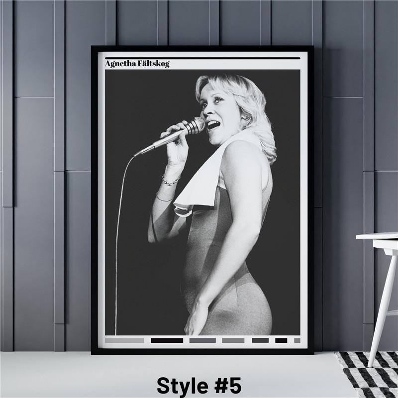 Плакат Abba, шведский поп-член Abba, черно-белый холст, живопись, постеры, декоративные фрески, настенное искусство, декор комнаты, эстетика