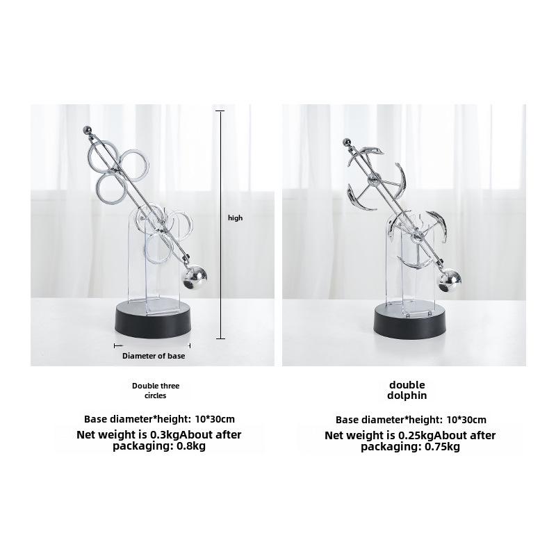 Маятник креативного хаоса в скандинавском стиле: Настольное украшение «Вечное движение» для офиса или кабинета.