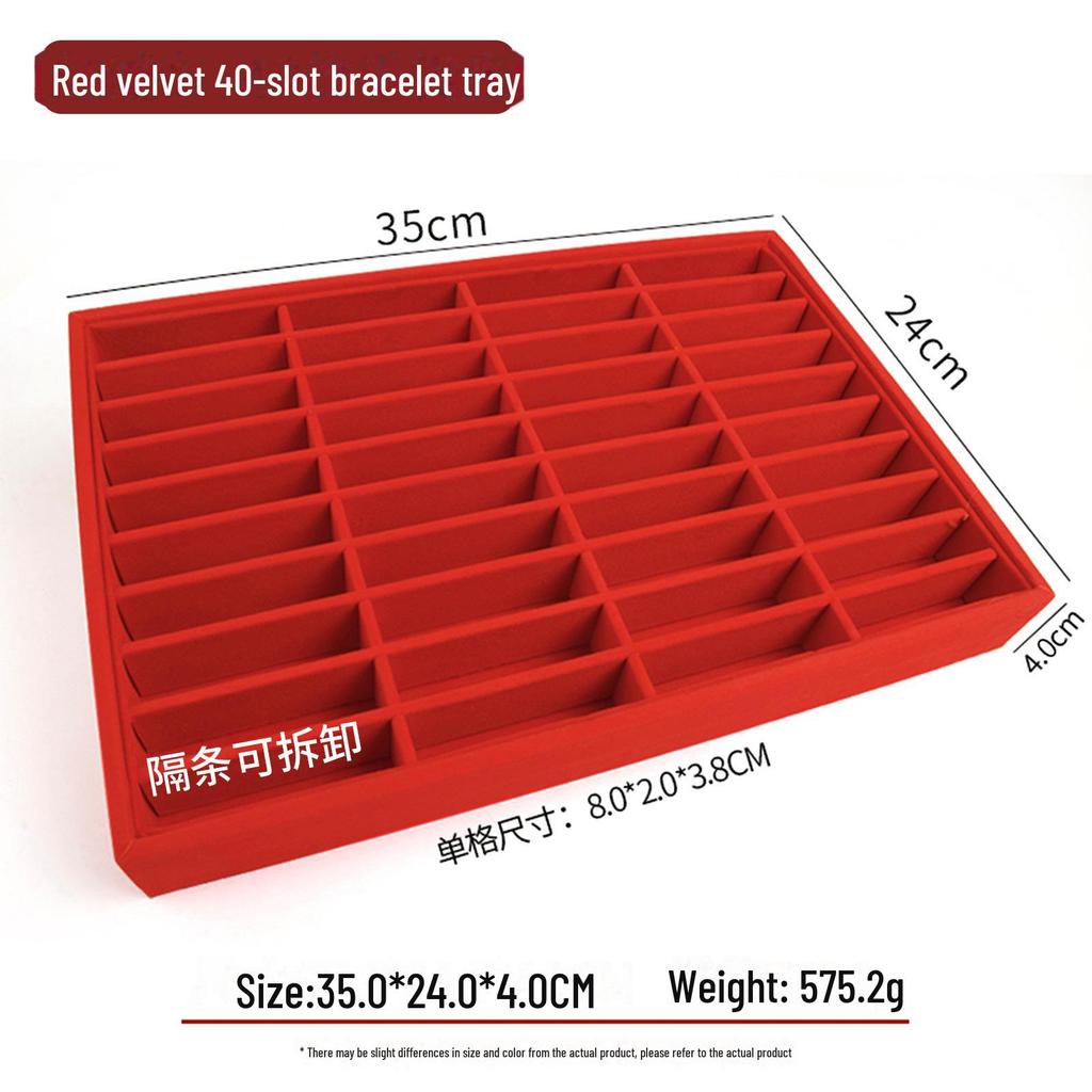 Подставка для ювелирных изделий из красного бархата с золотым кольцом для ожерелий, браслетов и подвесок - Бесплатная доставка