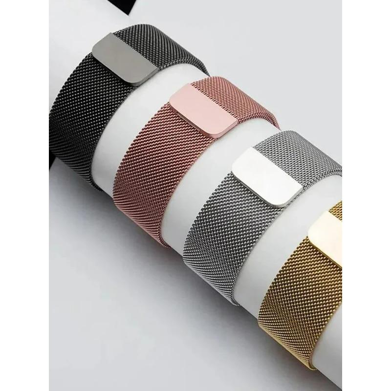 Миланский ремешок Loop Band для Apple Watch Strap Ultra 49 мм 46 мм 45 мм 44 мм 41 мм 40 мм Металлический браслет-браслет iwatch серии 9 8 7 6 5 4 3 SE