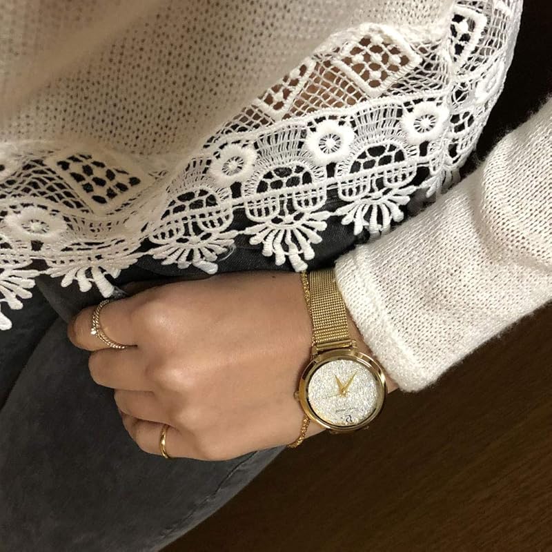 [Pierre Lanier] Часы Pierre Lannier миниатюрные кристаллические часы с сетчатым ремнем P105J508 женские [Регулярно импортируемый продукт] золото