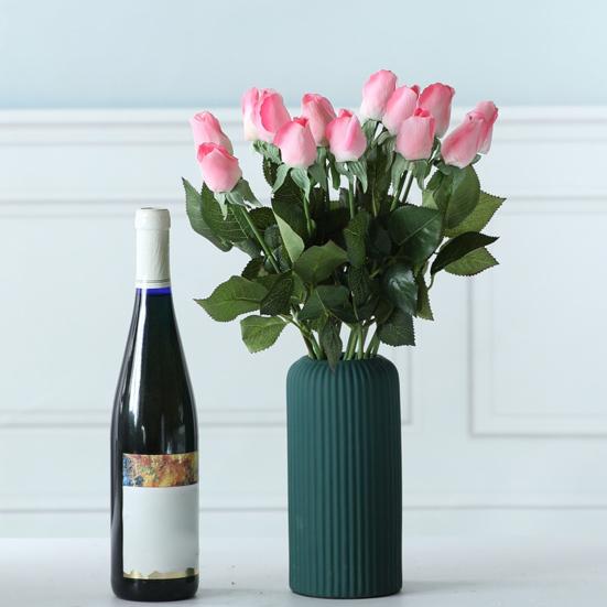 4 шт. искусственный цветок имитация простого в уходе легкого длинного стебля поддельная роза декор