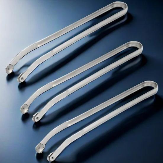 1/2Pcs Stainless Steel BBQ Sausage Turning Tongs Long Handle Kitchen Tongs for Grilling Stable Grip Flip Bacon Steak Meat Vegetables Cooking Tongs