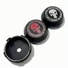 4pcs Skull Logo Badge Emblem Car Wheel Center Caps 60MM Clips 56MM Wheels Hub High Cap Rim Hubcaps Cover Replace Car Accessories