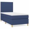 VidaXL Lit à sommier tapissier avec matelas Bleu 100x200 cm Tissu - Modèle 3142159