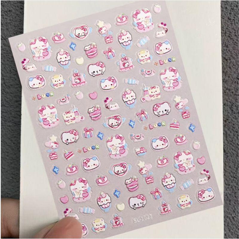 3D рельефные мультяшные наклейки Hello Kitty - Декоративные для DIY