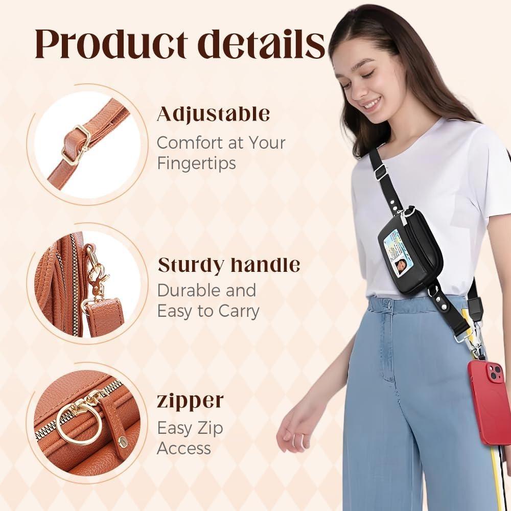 Adjustable Phone Lanyard Crossbody Strap,360° Rotatable Tether Tabs,Clip and Go Strap for Phone with Wallet Crossbody