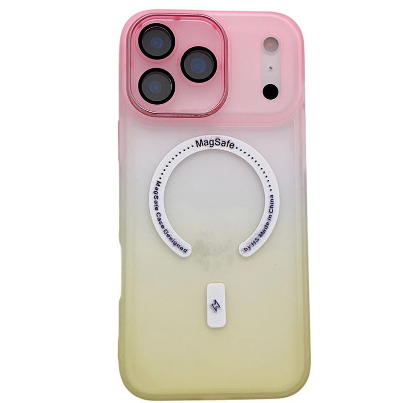 Магнитный чехол с градиентом и двумя цветами для iPhone 17 Pro Max - Совместим с моделями Apple 17/16, силиконовыми 15/14 и трансграничными 13