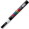 Mitsubishi Pencil Posca Fine Round 10 Pens Water-Based Pen, Point, Tip, PC3M.1, White,