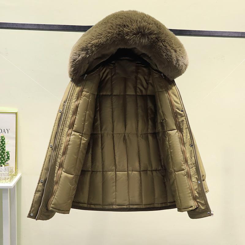Осенне-зимняя женская однотонная съемная корейская версия с капюшоном на талии, теплая женская куртка, 5 цветов