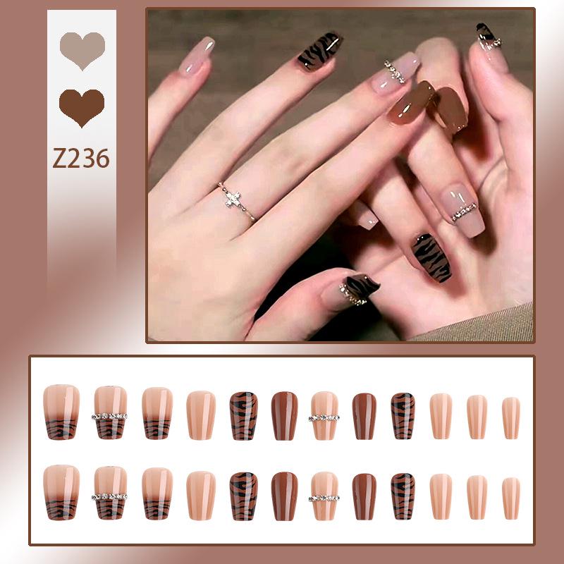 Роскошный прозрачный румянец, набор накладных ногтей «Розовый пузырь» с носимыми наклейками