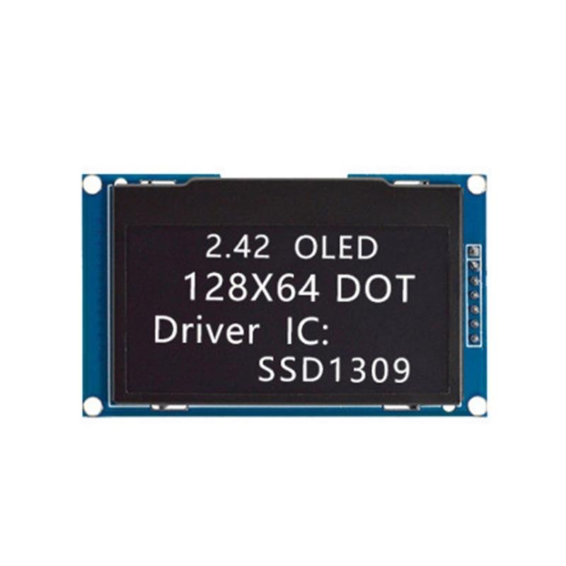 Высококонтрастный экранный модуль 2,42 дюйма с чипом драйвера SSD1309 Совместимость SPI/IIC Низкое энергопотребление