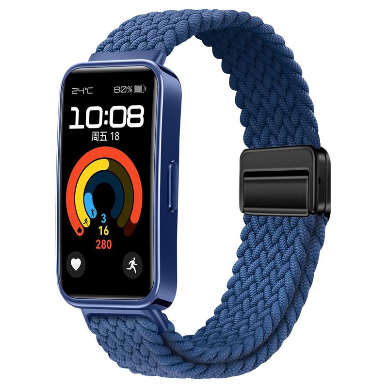 Плетеный нейлоновый ремешок-петля для Huawei Band 10 9 8, регулируемый браслет с магнитной застежкой для Huanwei Band 10/9, аксессуары для браслета