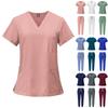 Pink Clinical Uniform Woman Pharmacy Workwear Nurse Uniform Hospital Doctor Oral Dental Surgery Uniforms Medical Scrubs Sets