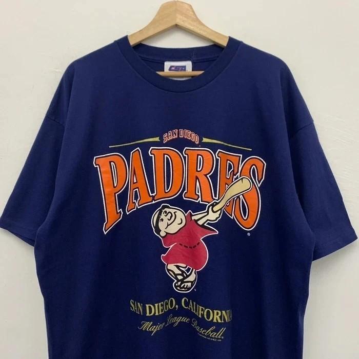 Футболка San Diego Padres 90-х Унисекс Хлопок Винтажный Репринт S-5XL Унисекс Футболка