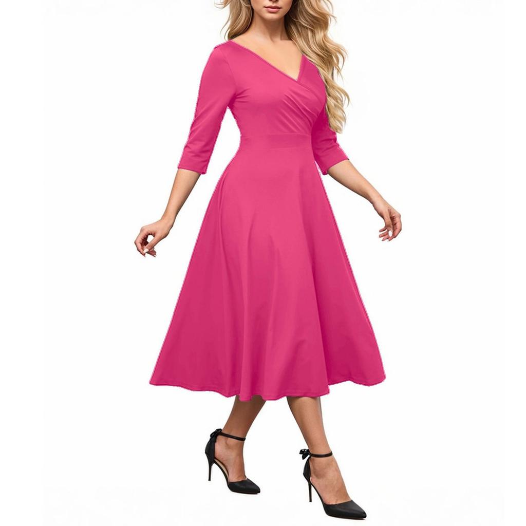 Women's Solid-color Fashionable And Elegant Dress