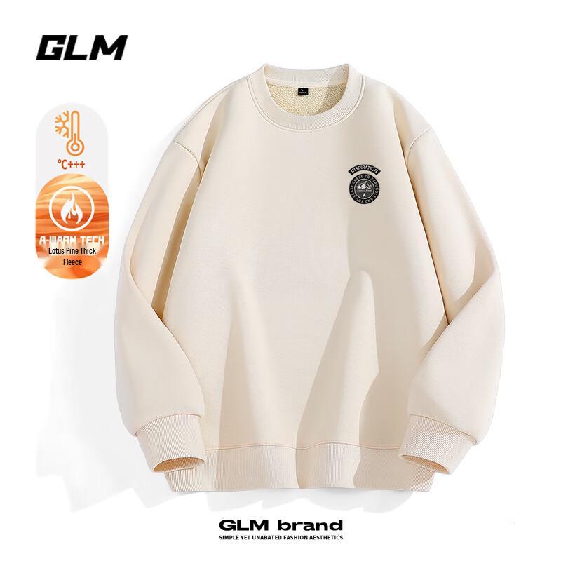 GLM Men's Sherpa Fleece Lined Crew Neck Sweatshirt