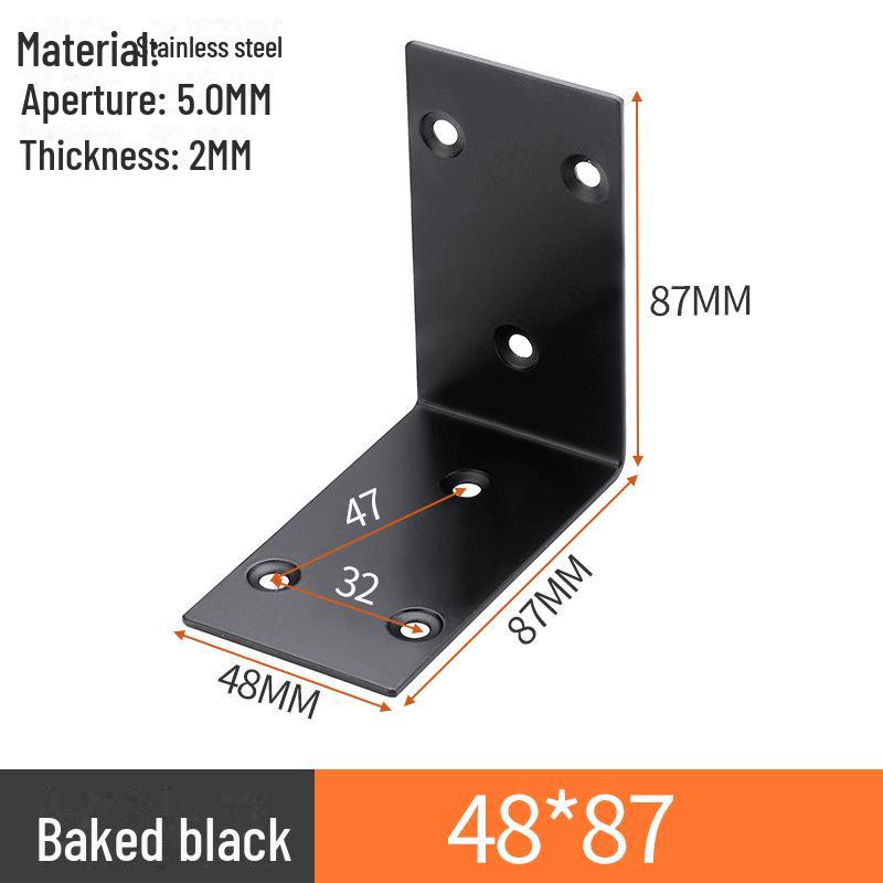 Кронштейн для полок L-образной формы из нержавеющей стали, соединитель под прямым углом 90 градусов