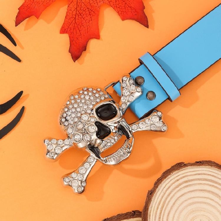 Панк-ремень со стразами и черепами для взрослых и подростков, поясной ремень, универсальный ремень с заклепками, аксессуары для Хэллоуина, пояс для костюма