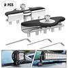 Led Light Bar Mounting Brackets 2Pcs Universal Hood Led Work Light Led Pods Mount Bracket Clamp Holder For Suv Truck Off Road Installed No Need Drill