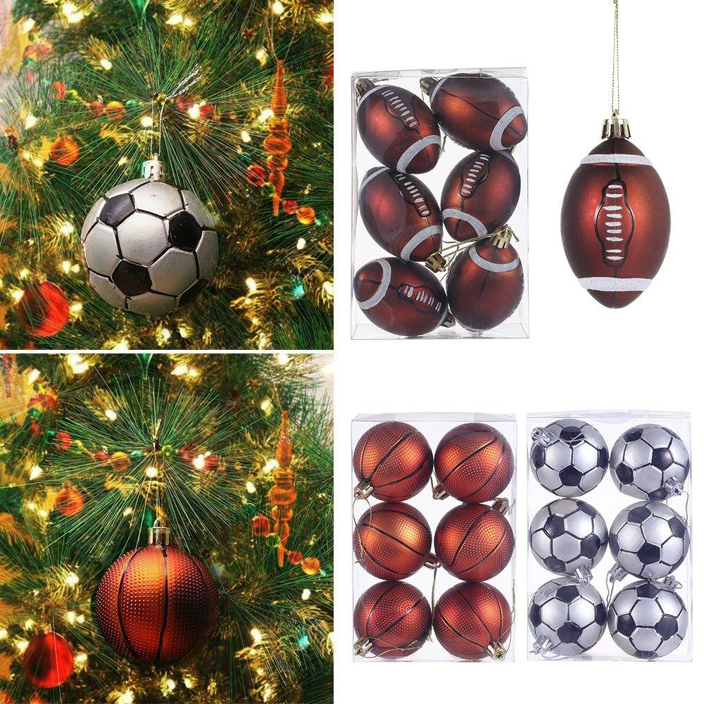6Pcs Plastic Christmas Tree Ornament 6cm Electroplated Ball Christmas Decorations