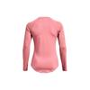 Under Armour Женская футболка с длинным рукавом Ua Rush™ с круглым вырезом и принтом логотипа, рукав реглан, розовая 1368179-663