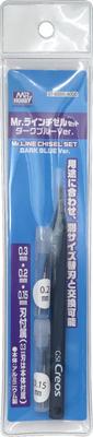 GSI Creos G Tool Line Chisel Set Темно-синее лезвие Пластиковый модельный инструмент Mr. Вер. (0,3 мм, 0,2 мм, 0,15 мм включены) ГТ-65БС