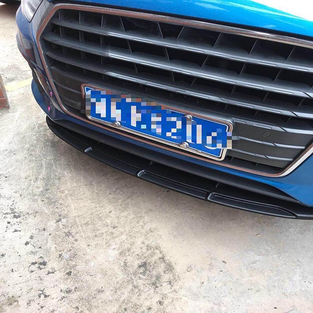 Universal Front Bumper Lip Splitter Body Kit Spoiler Black Lower Diffuser Guard Deflector Aprons Cover Car Exterior W/ Screws