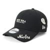 New Era 9FORTY Archive Logo Golf FREE GF 940VS ARCHIVE LOGO ALLOVER BLK Cap, Black,