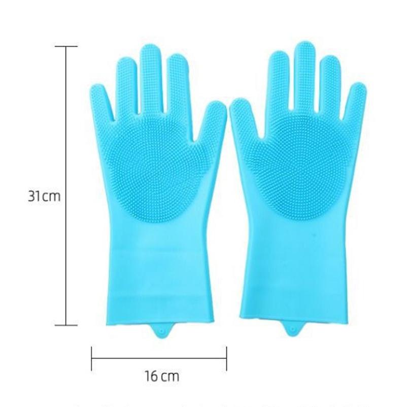 Pet cleaning supplies silicone hair removal gloves bathing gloves durable wear-resistant waterproof rubber gloves