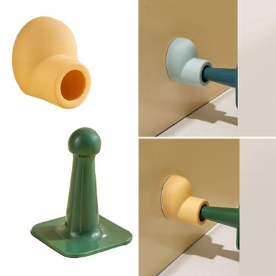 Легко устанавливаемый силиконовый дверной упор, шумоподавление, креативный силиконовый дверной буфер, резиновый дверной блокиратор, удобный для стен