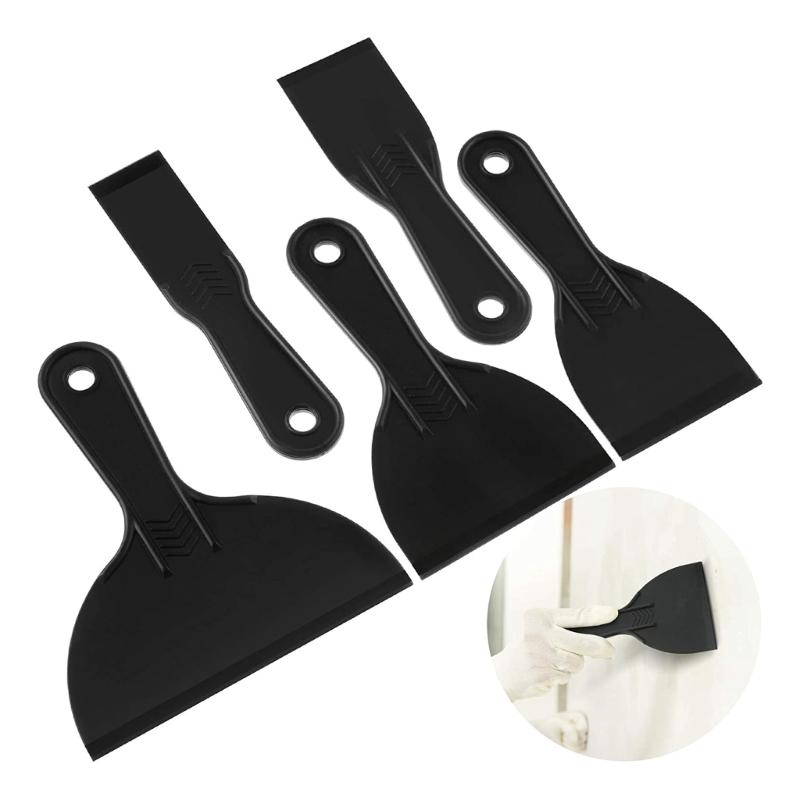 High-Quality Plastic Putty Knives Set 6Pieces Wall Putty Filler Spatula Scrapers for Patching, Smoothing, and Filling