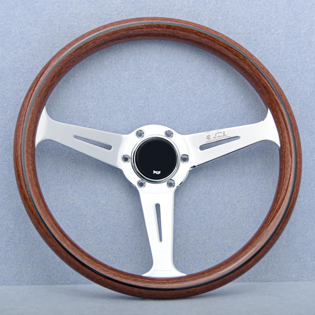 JDM 14inch 358mm Copy Wood Steering Wheel Black Silver Spoke JDM Universal Classic Sports Steering Wheel