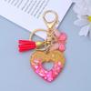 1 шт. Брелок Креативная кисточка-бабочка для кошелька, сумочки, брелок с сердечком любви, аксессуары для ключей автомобиля, брелок из смолы, кристалл