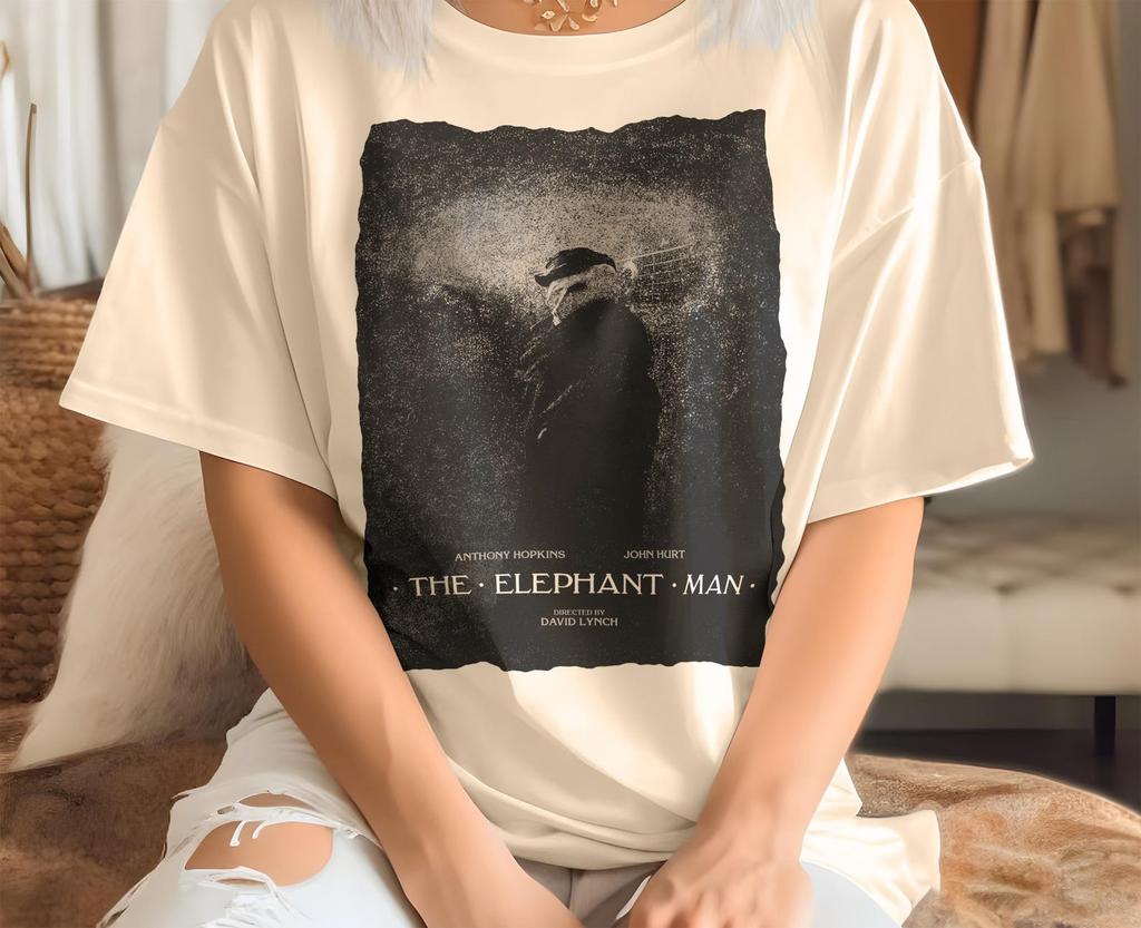 The Elephant Man V16 Natural T Shirt movie poster retro vintage Cotton Men's Women's gift present