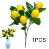 Artificial Lemon Branch Decor Farmhouse Style Bouquet Faux Lemons Tables