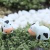 40 шт., миниатюрные фигурки коровы из смолы, яркий внешний вид, мини-статуи коровы, милые садовые украшения в виде коровы, модель животных
