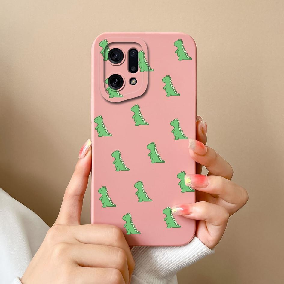 Чехол для телефона для OPPO K10 Pro K7 K9X K3 K5 Narzo 50i Neo 9 Prime, милый модный противоударный чехол с изображением динозавра, жидкий матовый мягкий силикон для бампера OPPO