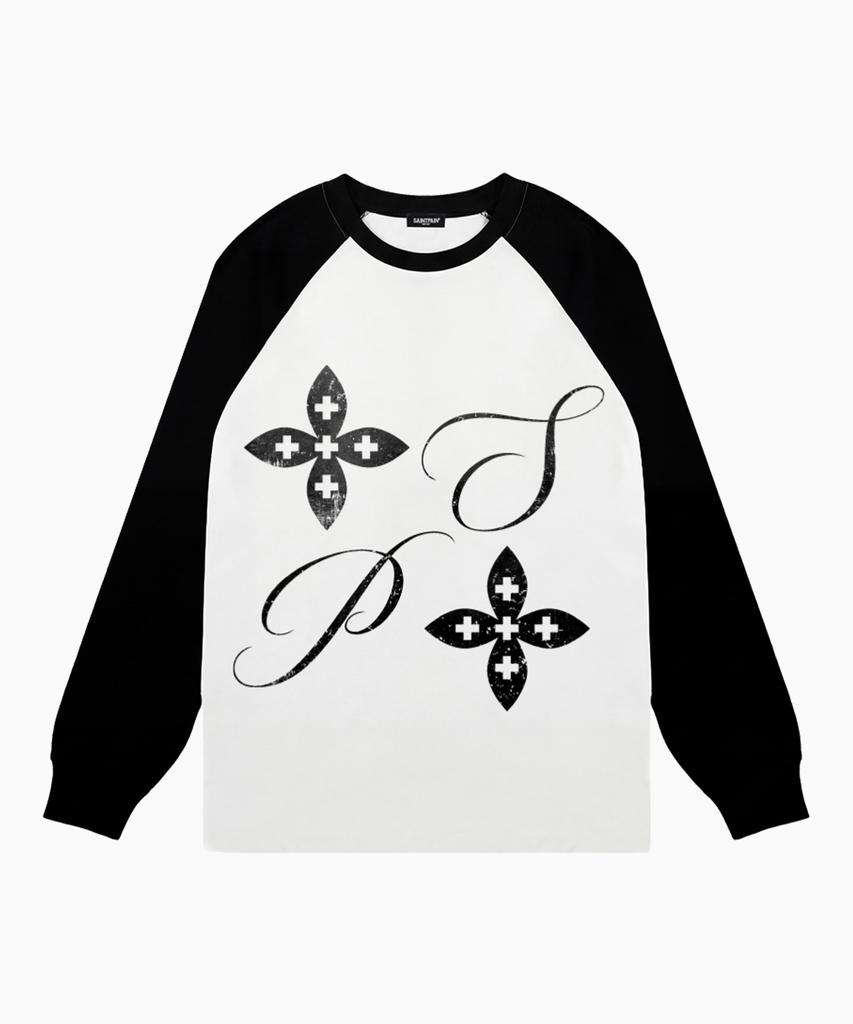 SAINTPAIN Sp Initial Symbol Raglan Heavyweight Long Sleeve White
