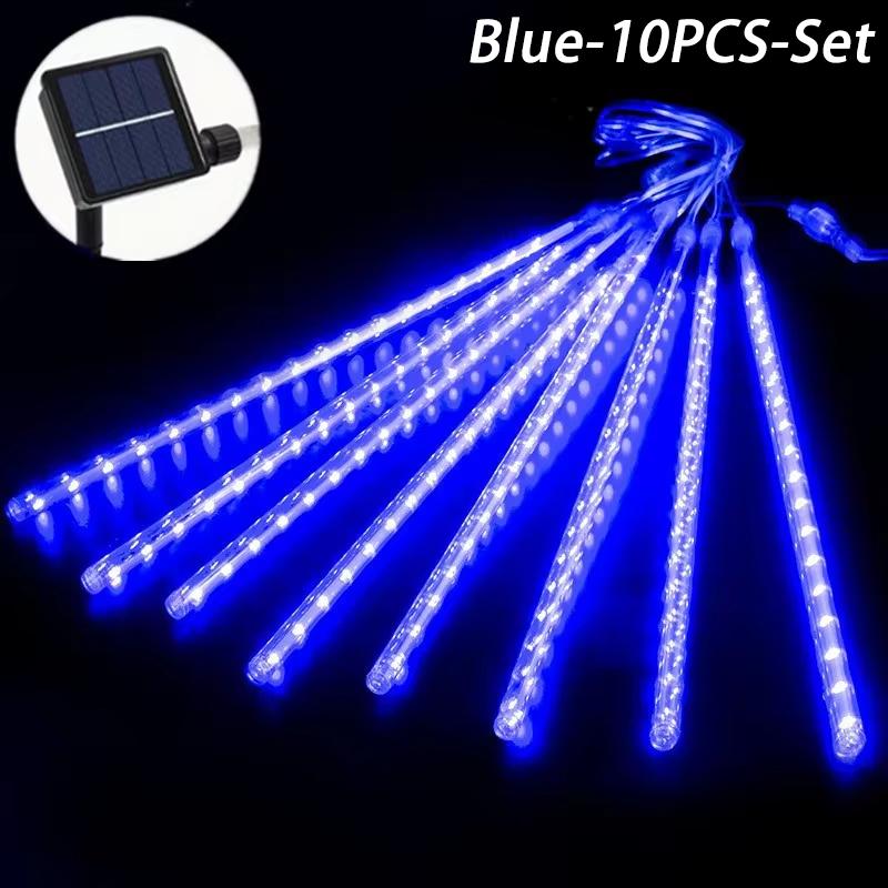 Солнечная светодиодная гирлянда с метеоритным дождем, праздничная гирлянда, водонепроницаемый сказочный садовый декор, уличная светодиодная уличная гирлянда, Рождественское украшение