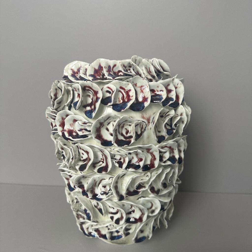 Керамическая ваза с неровно сложенным лепестком Бабочковая орхидея Ручная работа Керамическая бутылка Ваза для цветов Аксессуары для домашнего декора