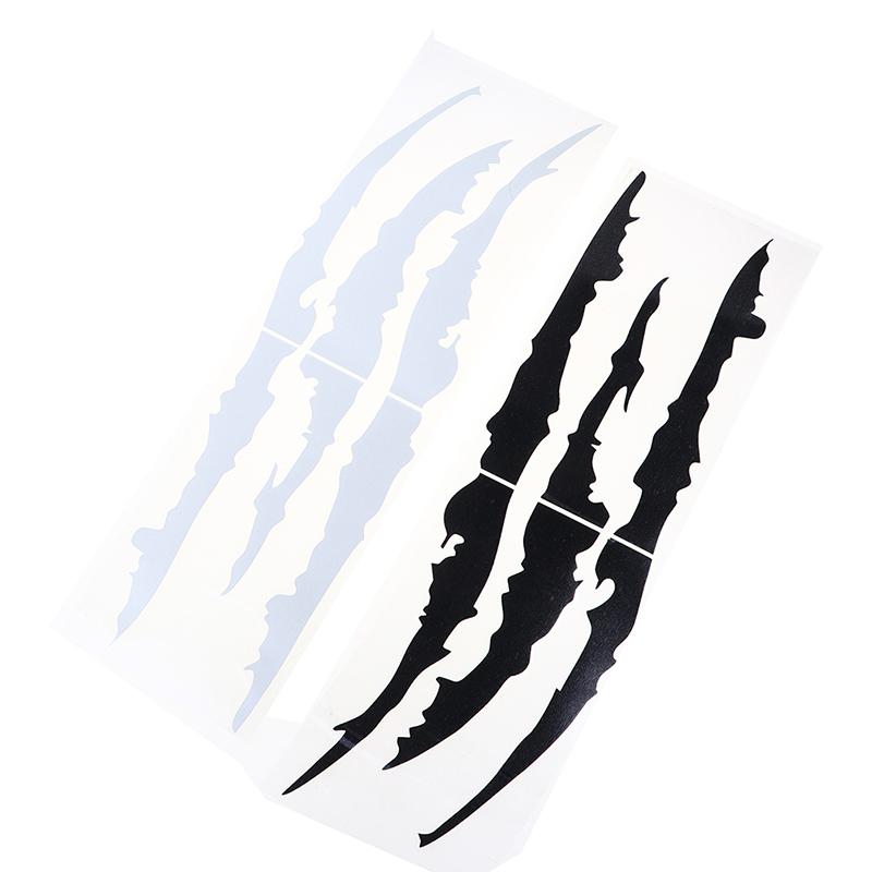Автомобильные наклейки Светоотражающие следы когтей монстра Царапина в полоску Маркировка на фару