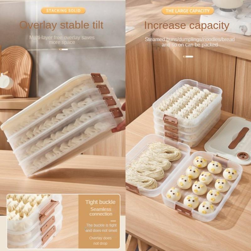 Freezing Storage Box Refrigerator Frozen Dumpling Multi-layer Wonton Box Household Dumpling Quick Freezing Fresh-keeping Box
