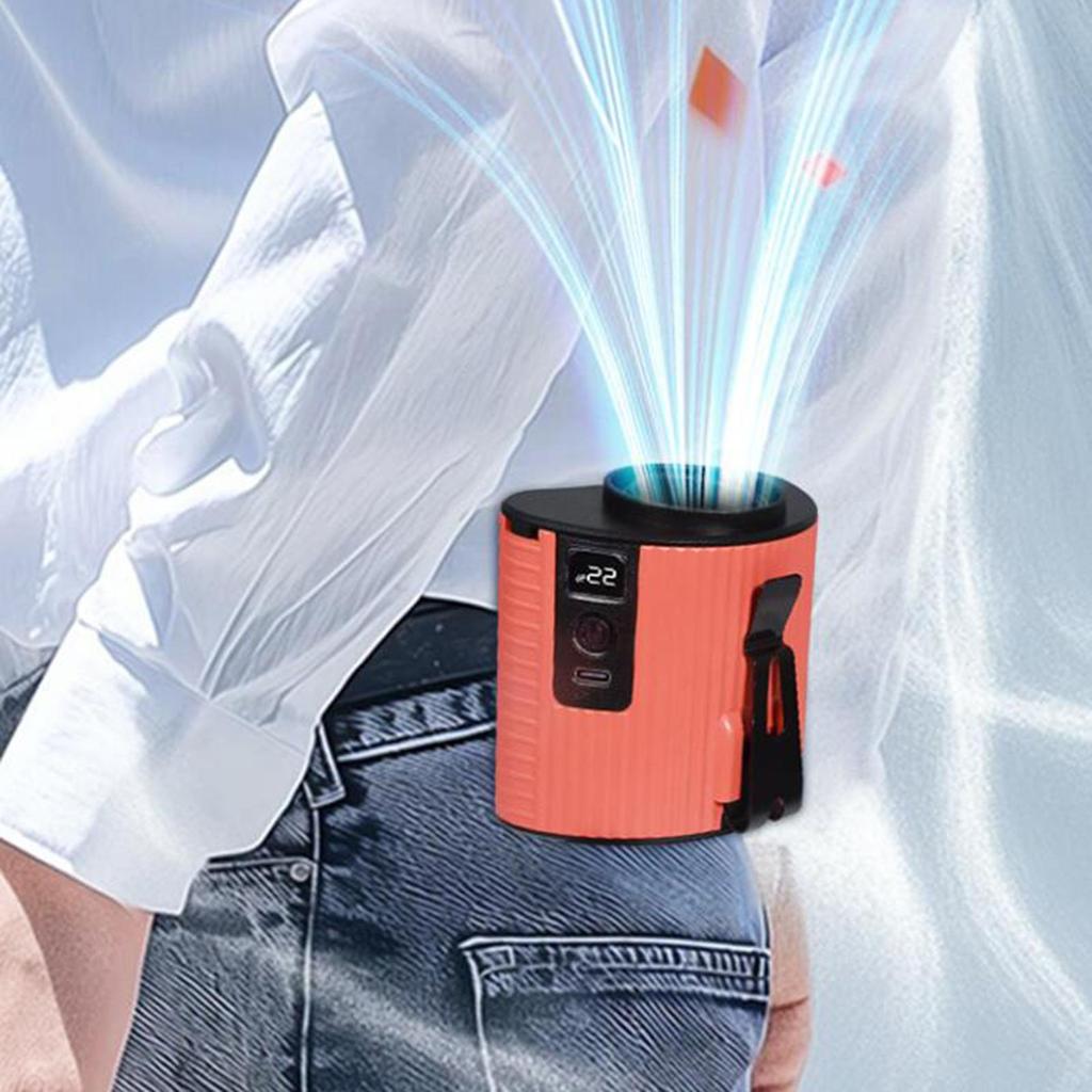 Portable Waist Fan Quiet Multiuse Personal Fan with Neck Lanyard Cooling Fan for Farm Work Jobsite Outside Sports Riding Camping
