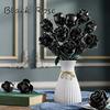 12Pcs Black Rose Building Blocks Toys Model Flowers Bricks Toy Sets Desktop Ornament Valentine'S Day Christmas Gifts