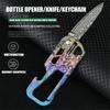 Дамасская сталь Титановый сплав Открывалка Металлическая пряжка для брелока Автомобильный брелок Подвеска EDC Инструмент для улицы Мужчины Женщины Роскошный Высококлассный Подарки Дом